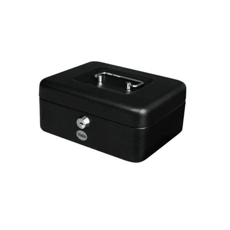 Caisse ŕ monnaie et monnayeur YALE - Acier finition laquée noire - Serrure de sécurité ŕ clés - 20 x 16 x 9 cm