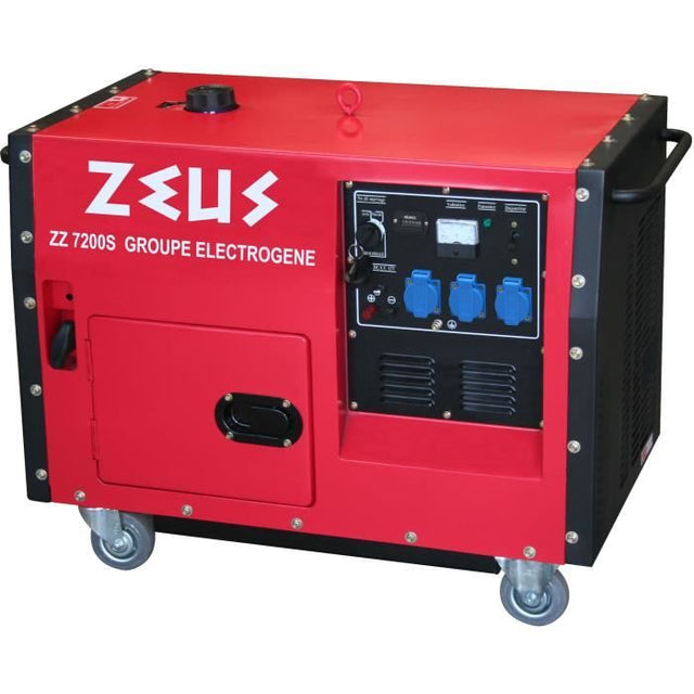 Groupe électrogčne ZEUZ - Silencieux - 6000 W - Démarrage électrique