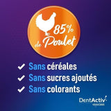DentActiv - 10 Bâtonnets - VETOCANIS - Hygiene Bucco-Dentaire au Poulet pour Chat
