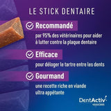 DentActiv - 10 Bâtonnets - VETOCANIS - Hygiene Bucco-Dentaire au Saumon pour Chat