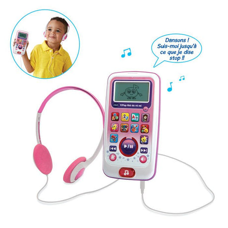 Baladeur musical éducatif VTECH V.Pod Kid Do, Ré, Mi rose - Pour enfants de 3 a 6 ans