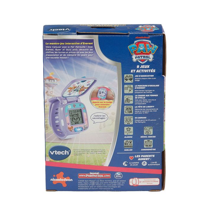 VTECH - PAT PATROUILLE - LA MONTRE-JEU INTERACTIVE D'EVEREST - Violet