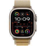 Apple Watch Ultra 2 GPS + Cellular - 49mm - Boîtier Natural Titanium - Bracelet Tan Alpine Loop - Large