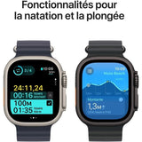Apple Watch Ultra 2 GPS + Cellular - 49mm - Boîtier Natural Titanium - Bracelet Tan Alpine Loop - Large