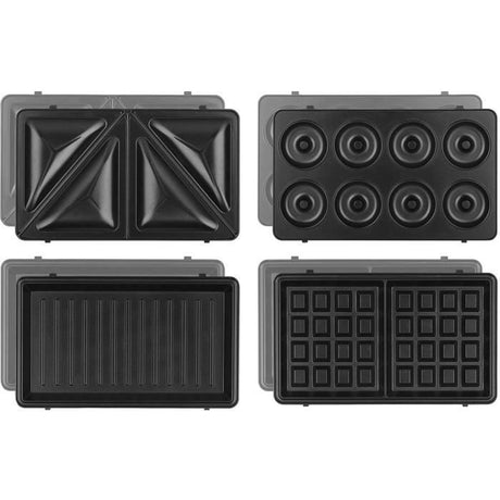 Appareil a croque-monsieur 4 en 1 WEASY - JOY600 - 4 plaques interchangeables - Revetement anti-adhésif - 750W