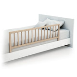 WEBABY - Barriere de lit enfant en bois SIDO - 117 x 34,5 x 31 cm  Hetre Brut -