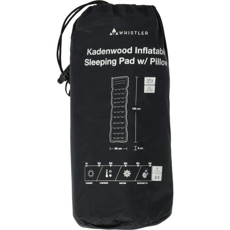 Matelas gonflable - WHISTLER - Kadenwood - Nylon robuste -  Oreiller intégré