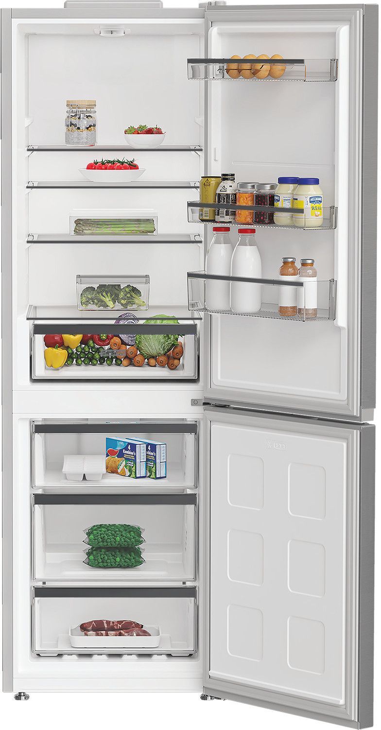 Réfrigérateur combiné - WHIRLPOOL - WHKH1361XP4E - 324 L - Congélateur NoFrost - 6e sens - Classe E - 186.5x59.5x66.3 - Inox