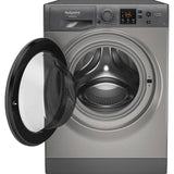 Lave-linge hublot HOTPOINT NSWM946GGFR - 9 kg - Induction - 1400 trs/min - Classe A - Graphite