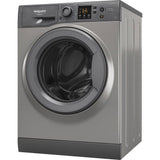 Lave-linge hublot HOTPOINT NSWM946GGFR - 9 kg - Induction - 1400 trs/min - Classe A - Graphite