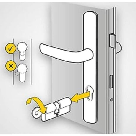 Cylindre de Serrure - YALE - YC2100 - Débrayable - 40x40 mm - 10 Goupilles - 5 Clés réversibles - Nickelé