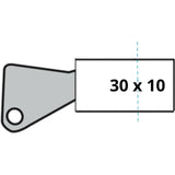 Demi-Cylindre de Serrure - YALE - YC1000+ - 30x10 mm - 6 Goupilles - 4 Clés réversibles - Nickelé