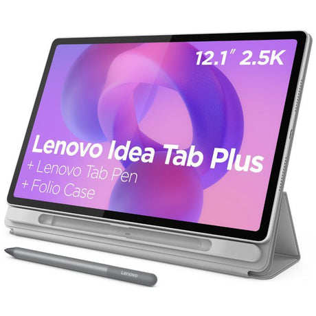 Tablette Tactile LENOVO IdeaTab Plus | 12,1 2,5K IPS - 8 Go RAM - 256 Go Stockage - Gris - Stylet + Folio