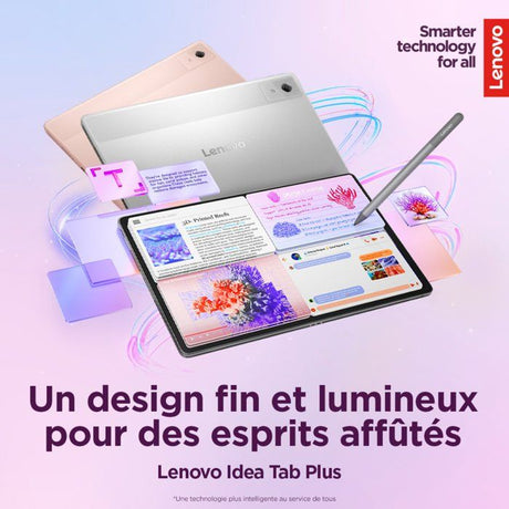 Tablette Tactile LENOVO IdeaTab Plus | 12,1 2,5K IPS - 8 Go RAM - 256 Go Stockage - Gris - Stylet + Folio
