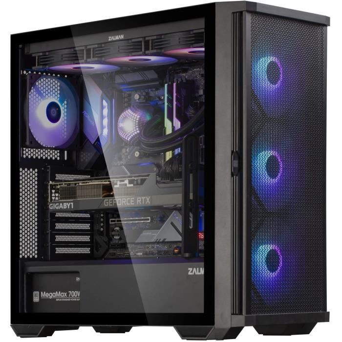 Boîtier PC Zalman Z10 Plus - Moyenne Tour ATX - Noir - 7 baies internes - 4 logements d'extension