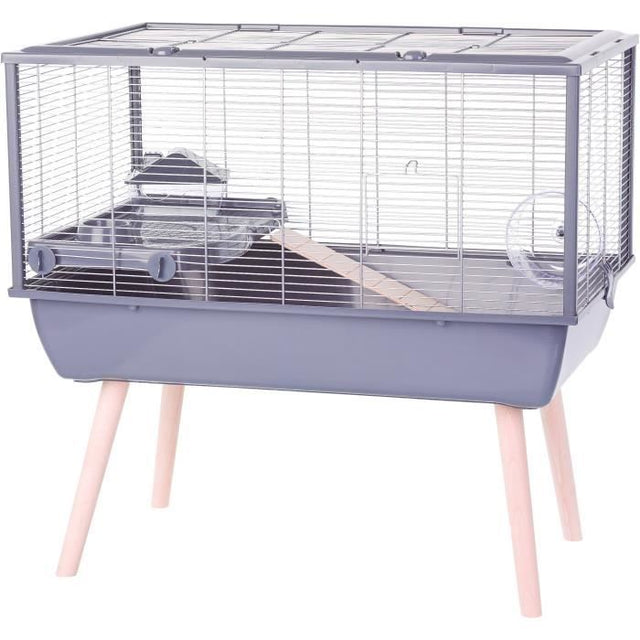 ZOLUX Cage rongeur surélevée  Néolife - Pour hamster - 78 x 48 x 75 cm - Gris