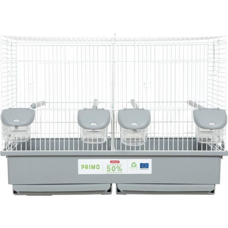 Cage d'élevage oiseaux - Zolux - Primo Cati - 57 x p34.5 x 41 cm - Blanc et gris