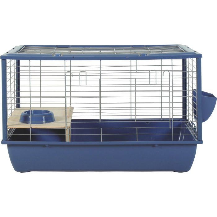 ZOLUX Cage grillagée cochon d'inde et rongeur Néolife - 80 x 52,5 x 48 cm - Bleu