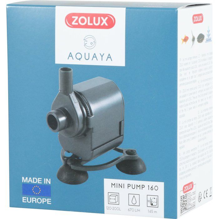 Mini pompe a eau aquarium - ZOLUX - 7,5 W - Débit réglable de 670 L/H - Buse refoulement rotative - Pour aquarium de 120 a 160 L