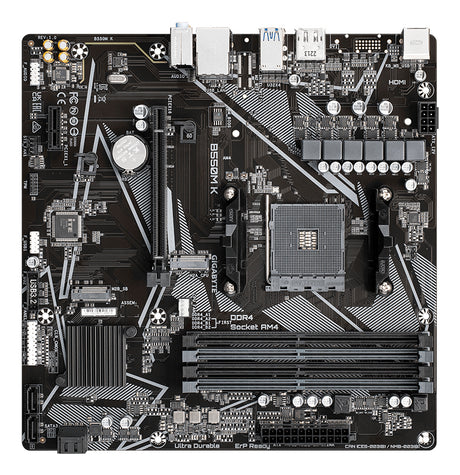 Carte mere - GIGABYTE - B550M K - Socket AM4 - DDR4 jusqu'a 128 Go - PCIe 4.0 x16