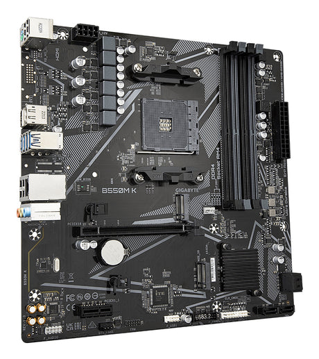 Carte mere - GIGABYTE - B550M K - Socket AM4 - DDR4 jusqu'a 128 Go - PCIe 4.0 x16