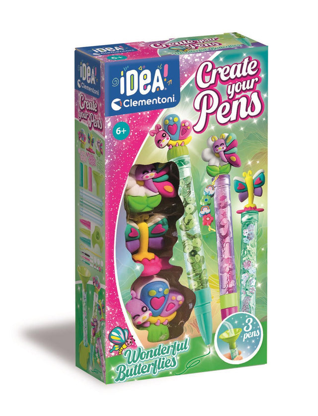 CLEMENTONI - Crée tes stylos - Wonderful Butterflies