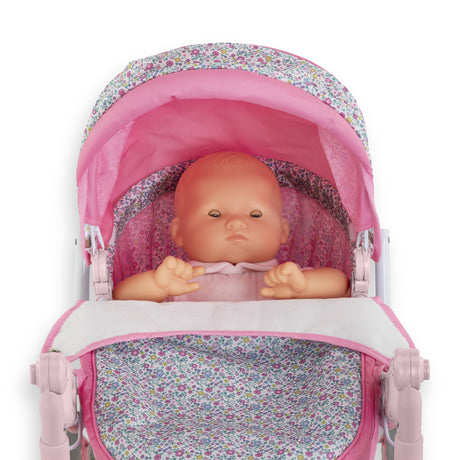 Accessoires poupons - COROLLE - Landau Floral - pour poupons 36 a 52 cm - des 3 ans