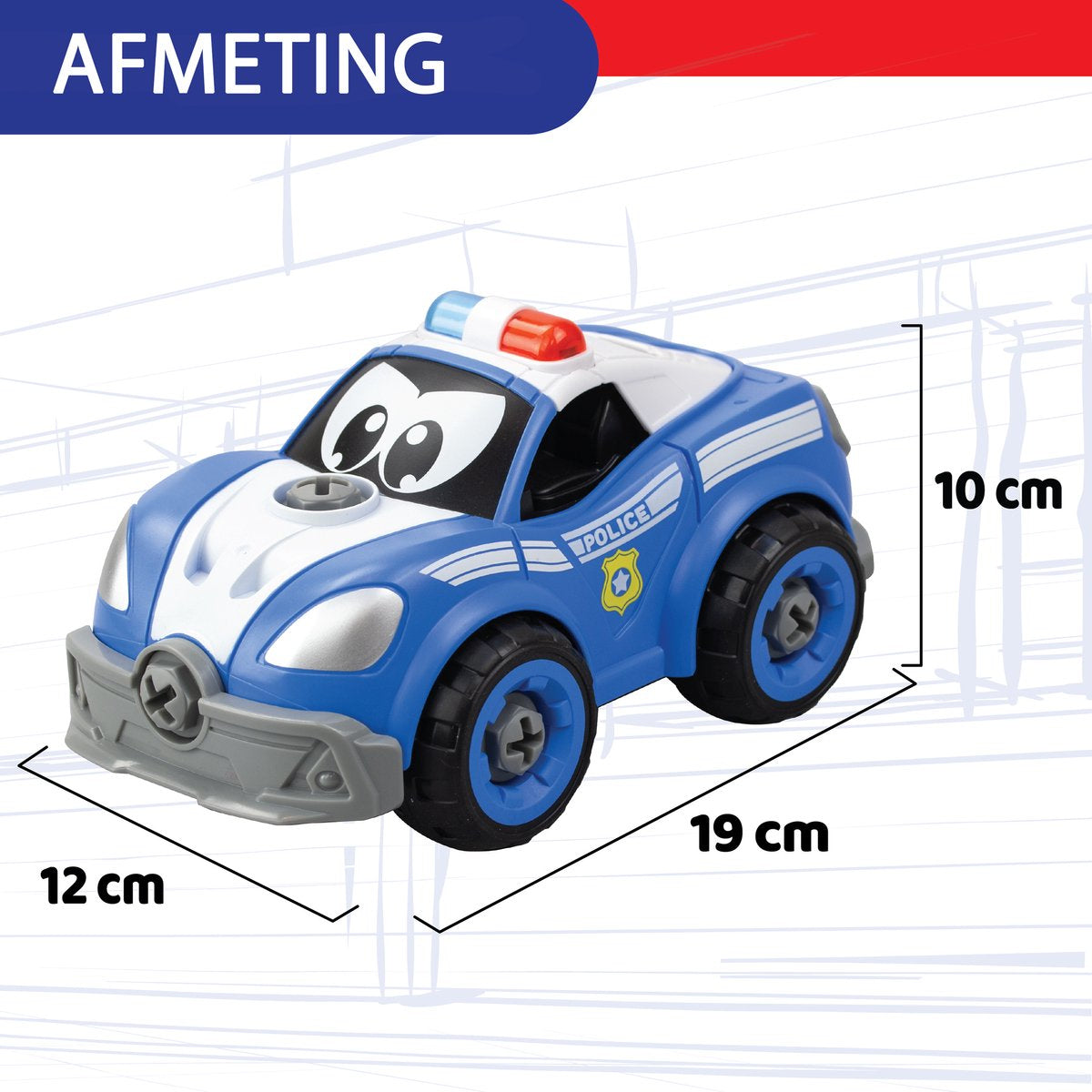 Voitre télécommandée - TOOKO - CONSTRUIS MA VOITURE DE POLICE RC - Technologie follow-me - Des 2 ans