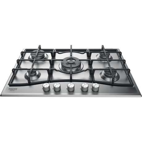 HOTPOINT PNN 751 IX Plaque de cuisson gaz - 5 foyers - 10,5kW - L75 x P51cm - Revetement inox - Inox
