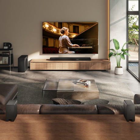 Barre de son - HISENSE - AX5140Q - 5.1.4 Canaux - Dolby Atmos & DTS:X - 520W - Caisson et enceintes arriere sans fil - HDMI eARC