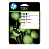 HP 903 Pack de 4 cartouches d'encre noire, cyan, jaune et magenta authentiques (6ZC73AE) pour HP OfficeJet / OfficeJet Pro 6900