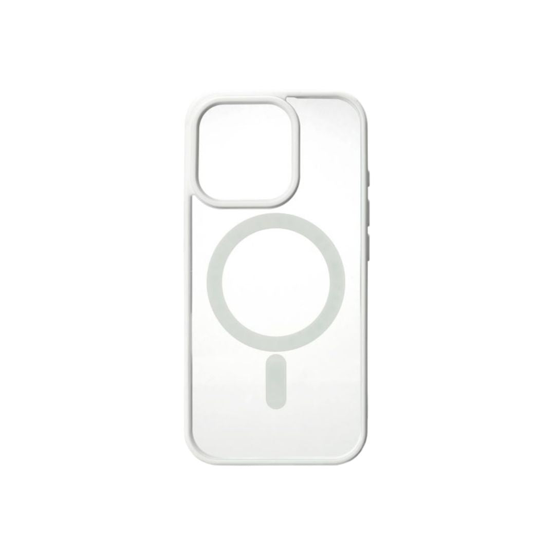 We Coque de protection RUBBER APPLE IPHONE 16 PRO - Dos transparent contour blan