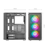 Boitier Moyen Tour ATX Mars Gaming MC-F RGB avec panneau vitré (Blanc)