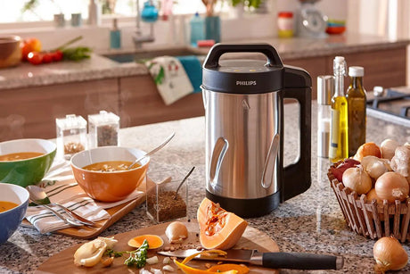 Blender chauffant pour soupe - PHILIPS - HR2203/80 - Série 3000 - 1000W - bol de 2L - Métal