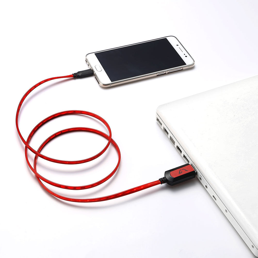 C ble Lumineux Gamium USB / USB C USB m le à USB C C ble plat 1 m C ble intellig