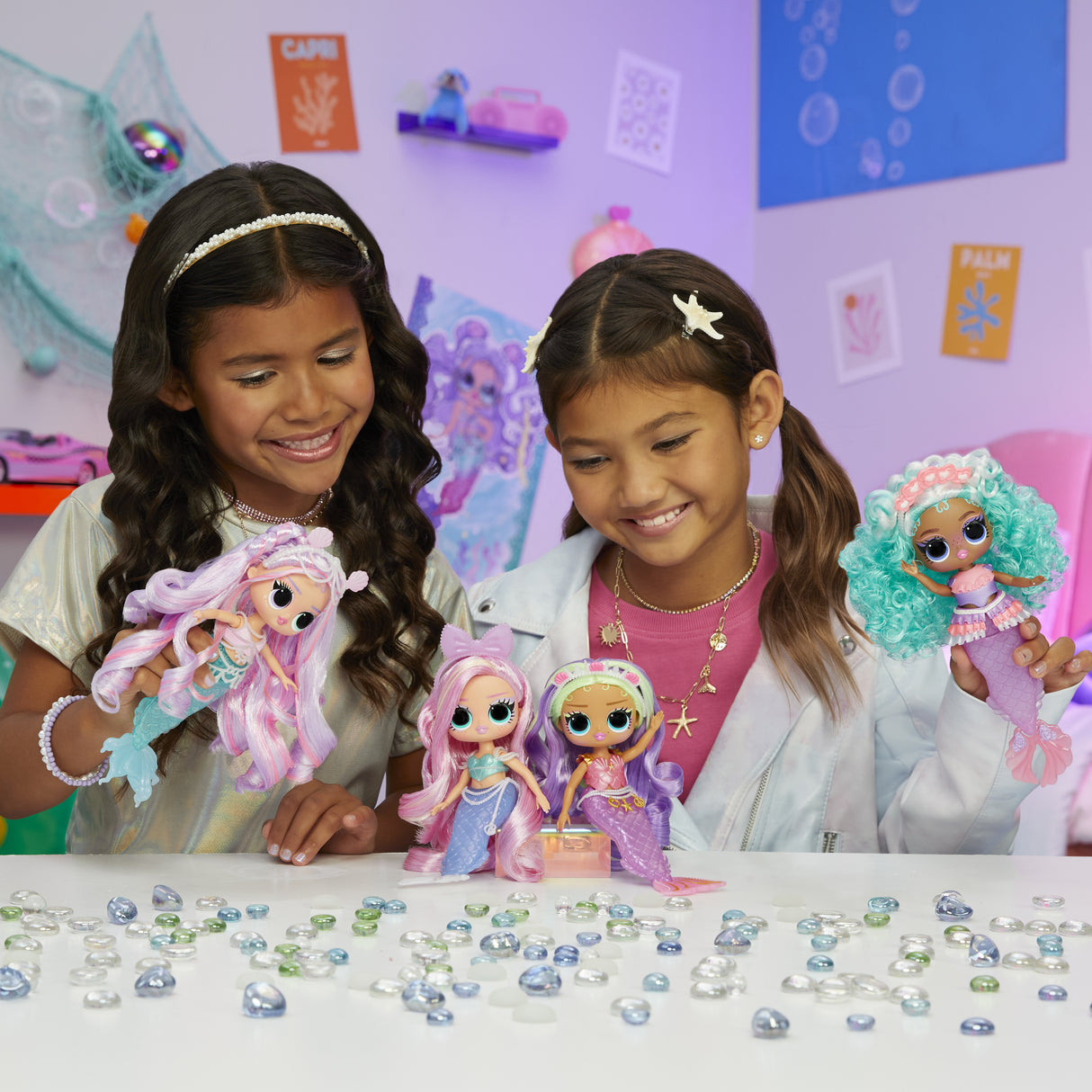 L.O.L. Surprise! Tweens - Sirene Cléo - Poupée avec queue de sirene qui change de couleur, Nageoire mobile, Accessoires -  4 ans