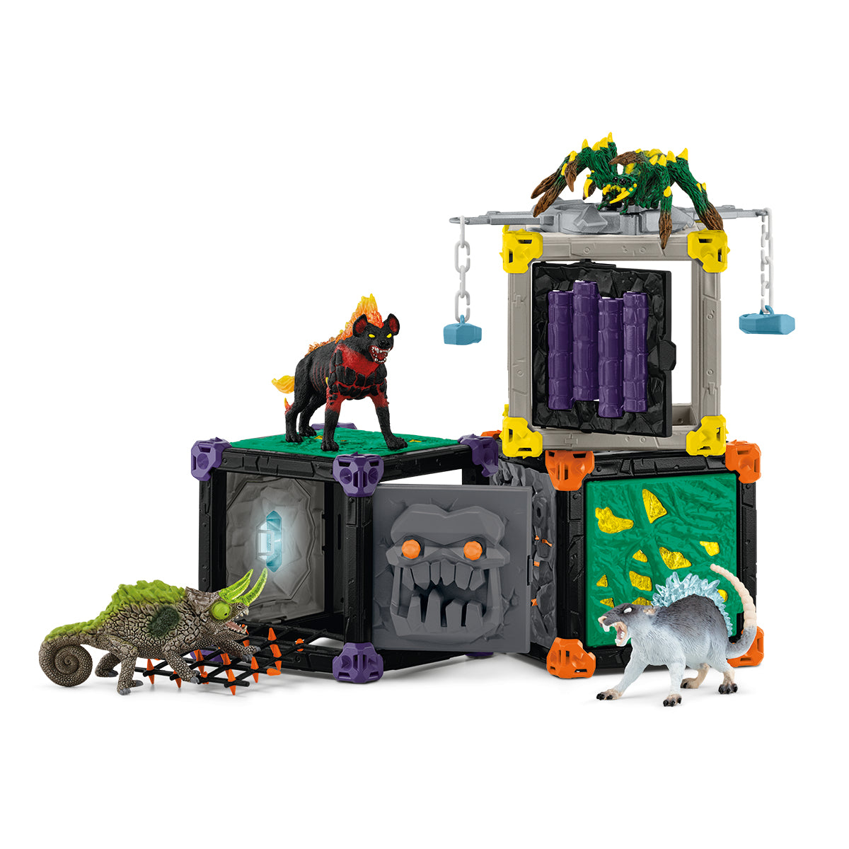 BattleCave Arena: Lave vs Ténebres, arene de combat pour figurines Eldrador, SCHLEICH 42673 Eldrador Creatures, des 7 ans