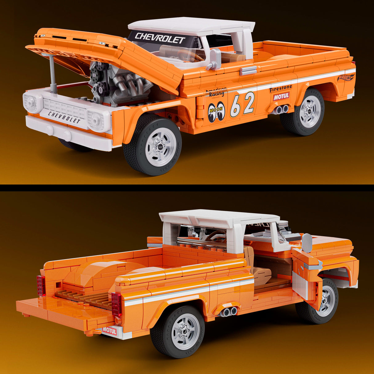 Hot Wheels - Coffret de Construction Custom Chevy Pickup 1962 Mattel Brick Shop - Mattel Brick Shop - JFT20