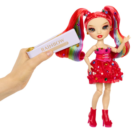 Rainbow High - Poupée Mannequin Be Dazzling - Vivienne Rouge - 28 cm - Pierres précieuses scintillantes et accessoires inclus
