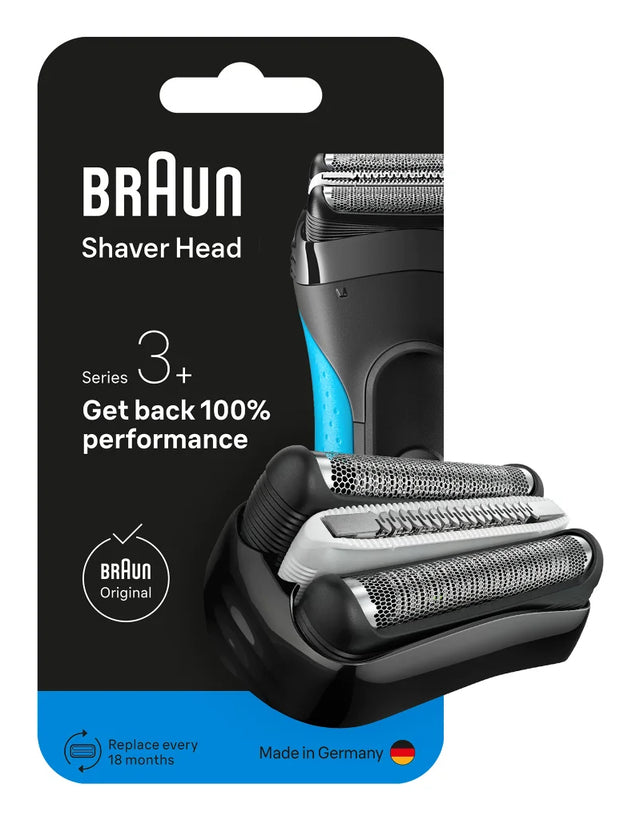 Tete de rasoir BRAUN Series 3+ - 2 grilles - Peigne MicroComb - 100 % fabriqué en Allemagne