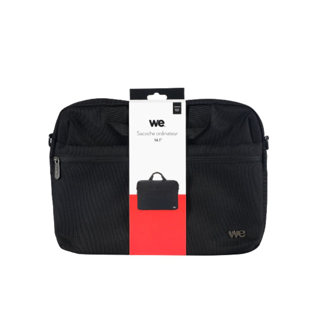 SACOCHE WE PRO 14.1'', polyester 900D, tissu et fermeture imperméable, noir 340x
