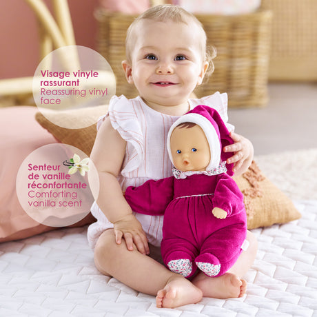 Doudou - COROLLE - Babipouce Rose Grenadine - 28 cm - senteur vanille - des la naissance