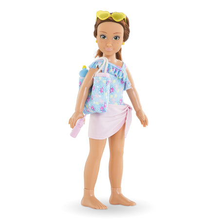 Coffret Zoé a la plage - COROLLE GIRLS - Poupée mannequin - 5 accessoires - 28 cm - Des 4 ans