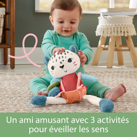 Fisher-Price-Uncia, mon Léopard des Neiges-Jouet d'éveil pour bébé HKD64