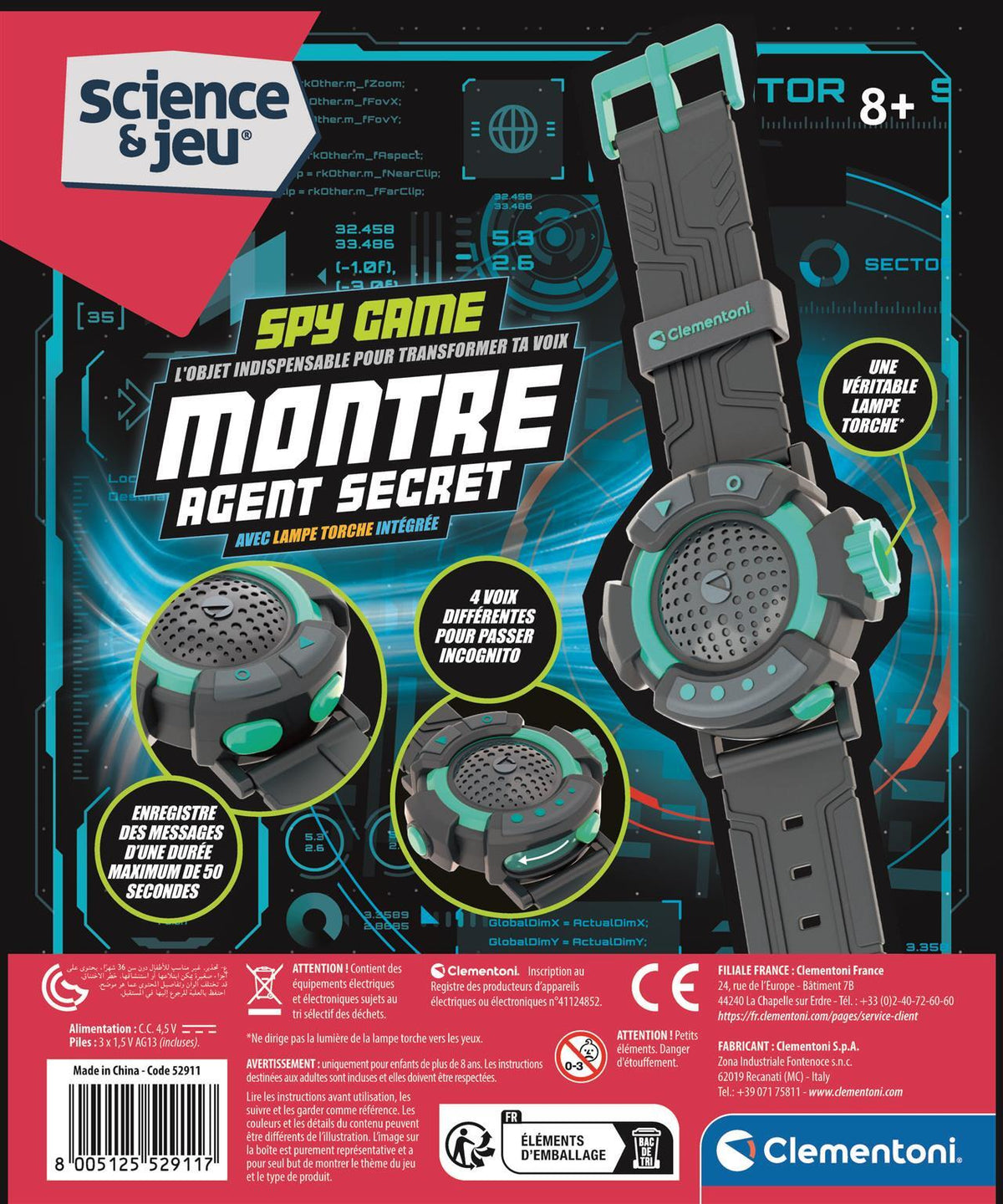 CLEMENTONI - Montre agent secret