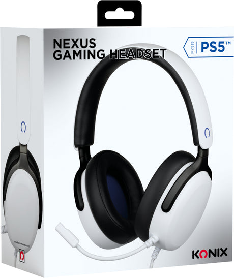 Casque gaming circum-aural - KONIX - Nexus PS5 - Haut-parleurs 40 mm - Microphone intégré - Câble 1,5 m