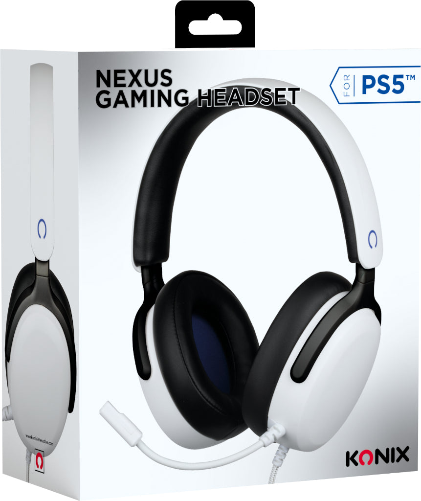 Casque gaming circum-aural - KONIX - Nexus PS5 - Haut-parleurs 40 mm - Microphone intégré - Câble 1,5 m