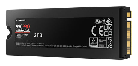 SAMSUNG - 990 PRO avec dissipateur- SSD Interne - 2 To - NVMe M.2 PCIe 4.0x4 - Vitesse lecture jusqu'a 7 450 Mo/s