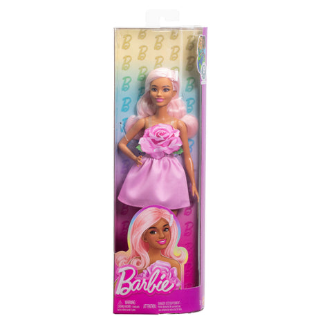 Barbie - Poupée Barbie Fashionistas Robe Sans Bretelle Rose avec accessoires - Barbie - HYT94