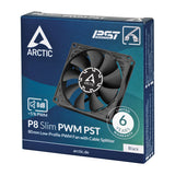 Ventilateur de boitier Arctic P8 Slim PWM PST - 8cm (Noir)